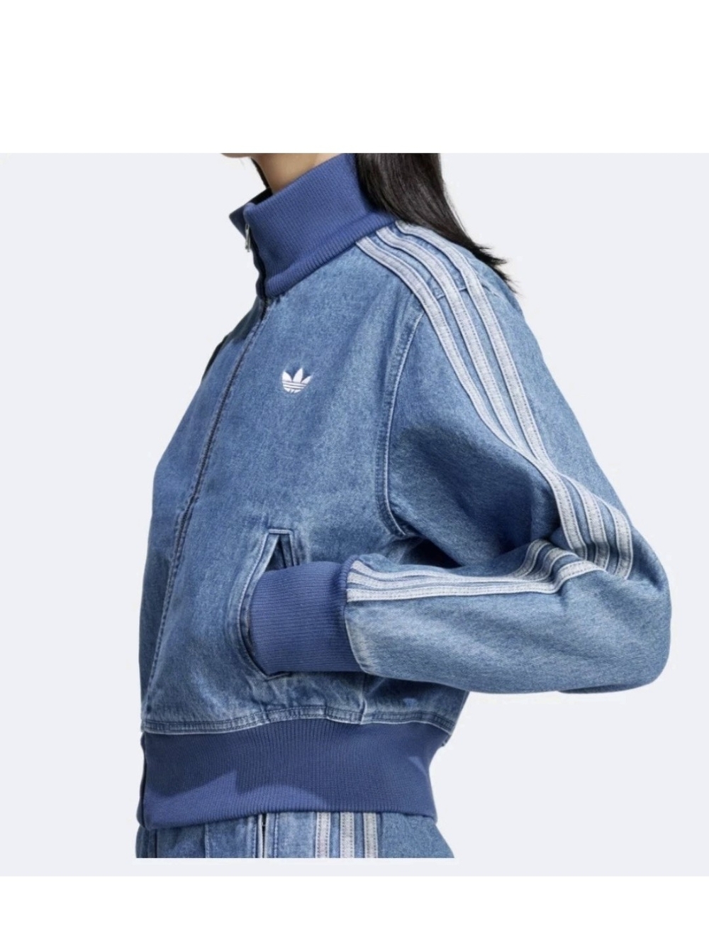 Adidas Adicolor Denim Firebird Track Top Jacket NWT
